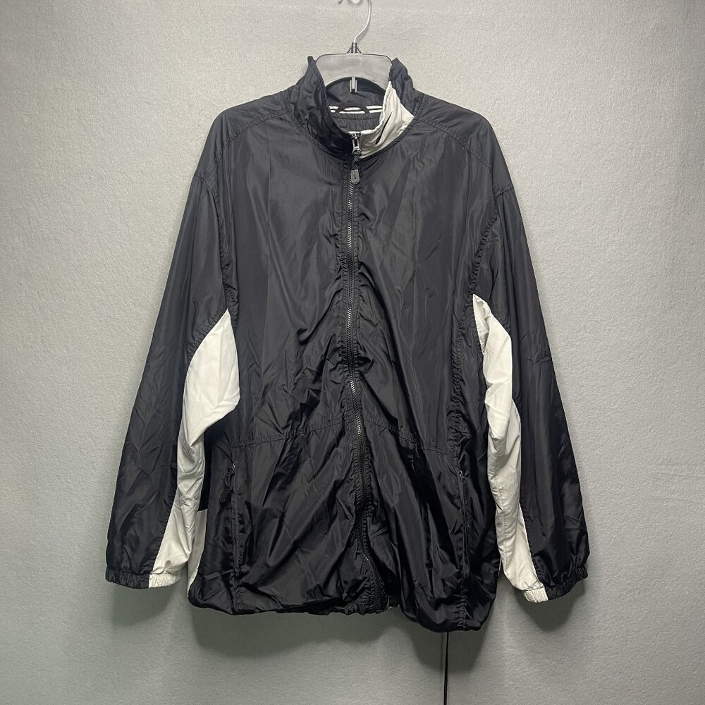 Vintage 90s Nike Black White Windbreaker Jacket Big Logo XL